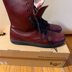 Dr. Martens Burgundy Combat Boots